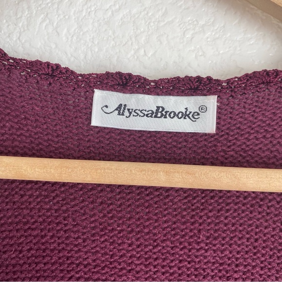 Vintage Alyssa Brooke knitted floral beaded button down embroidered vest - Picture 3 of 9